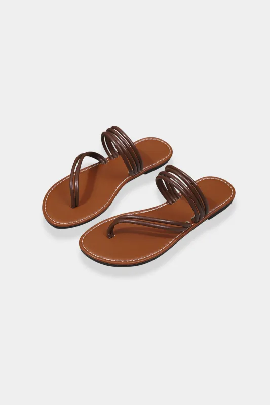 Flip-Flop Faux Leather Slippers sold by Micas
