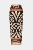 Retro Print Chiffon Twist Knot Skirt sold by Micas