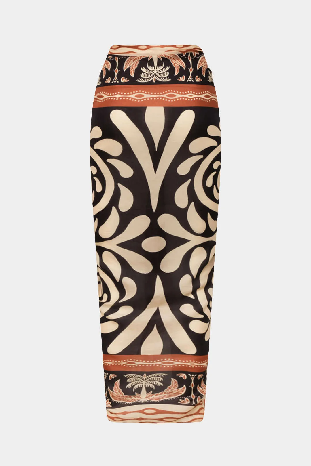 Retro Print Chiffon Twist Knot Skirt sold by Micas product image thumbnail 2