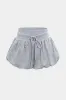 Solid Drawstring High Waist Skort sold by Micas