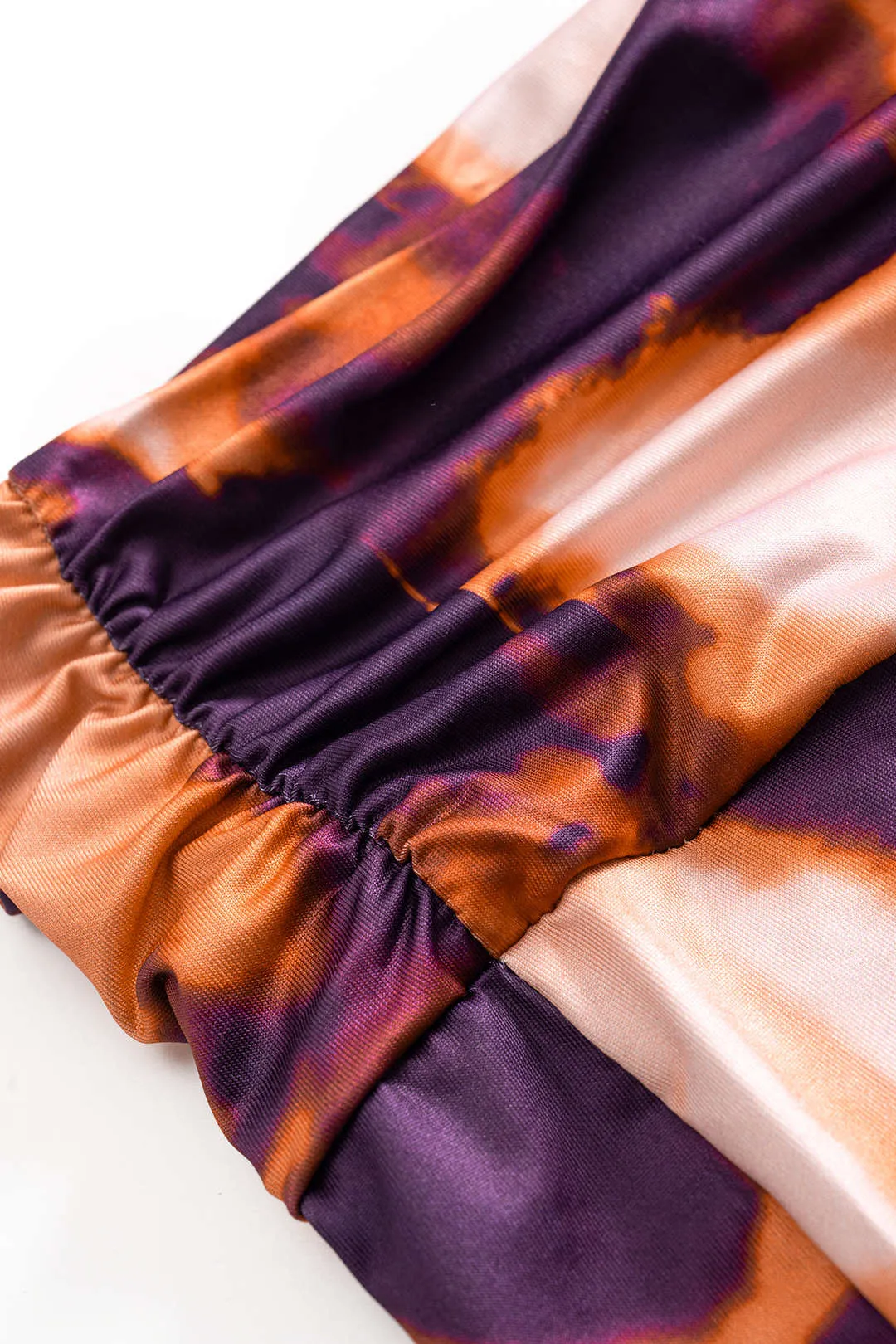 Contrast Print Tie-Back Backless Top And Ruched Skirt Set sold by Micas product image thumbnail 3