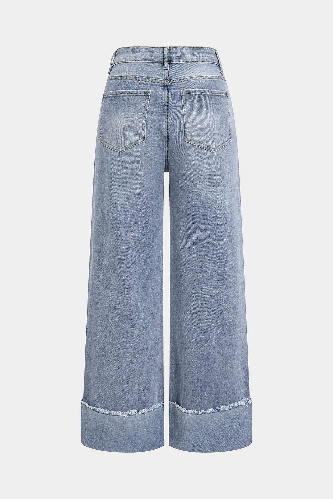 Denim Cuffed Straight Jeans sold by Micas product image thumbnail 2