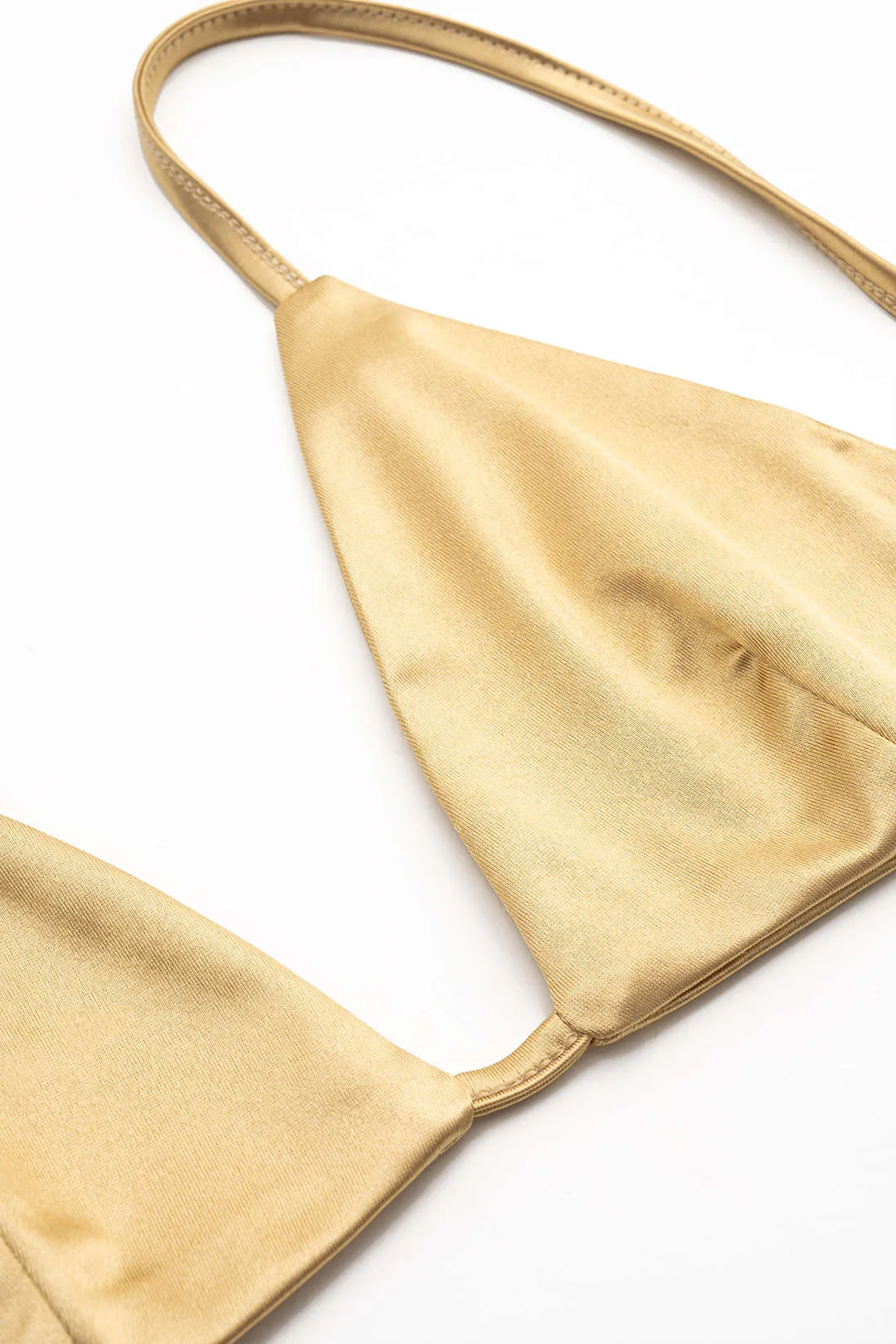 Satin Mesh Tie-Up Halter Cami Top And Skirt 3pc Set sold by Micas product image thumbnail 3