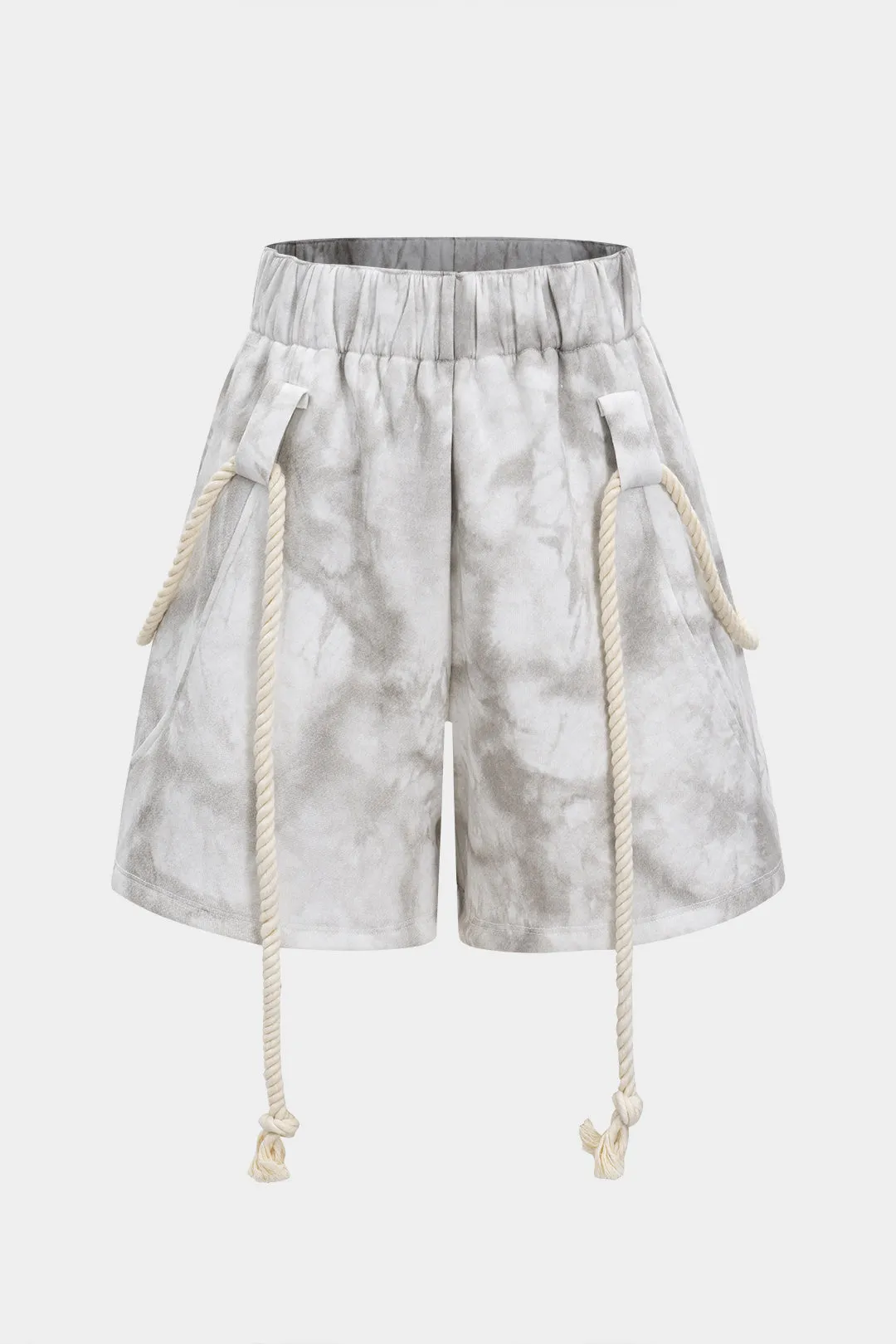 Watercolor Print Tie-Up Shorts sold by Micas