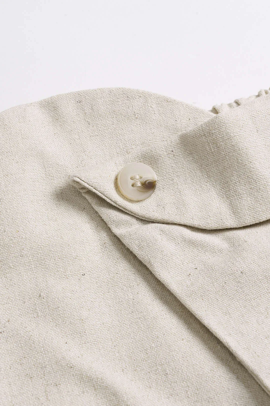 Linnedknap asymmetrisk ruched tønde bukser sold by Micas product image thumbnail 3