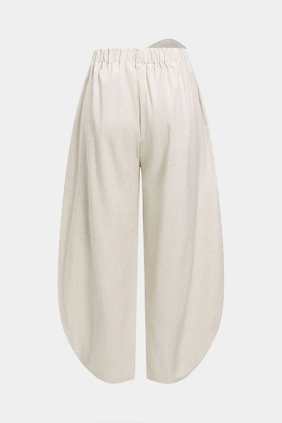 Linnedknap asymmetrisk ruched tønde bukser sold by Micas product image thumbnail 2