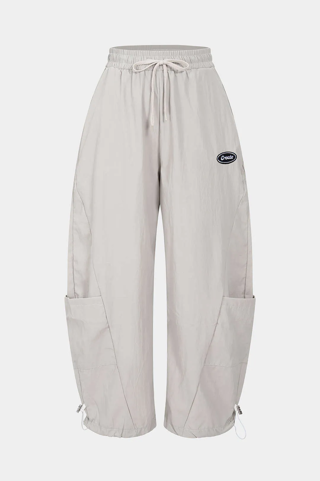 Drawstring brede benlomme tønde bukser sold by Micas