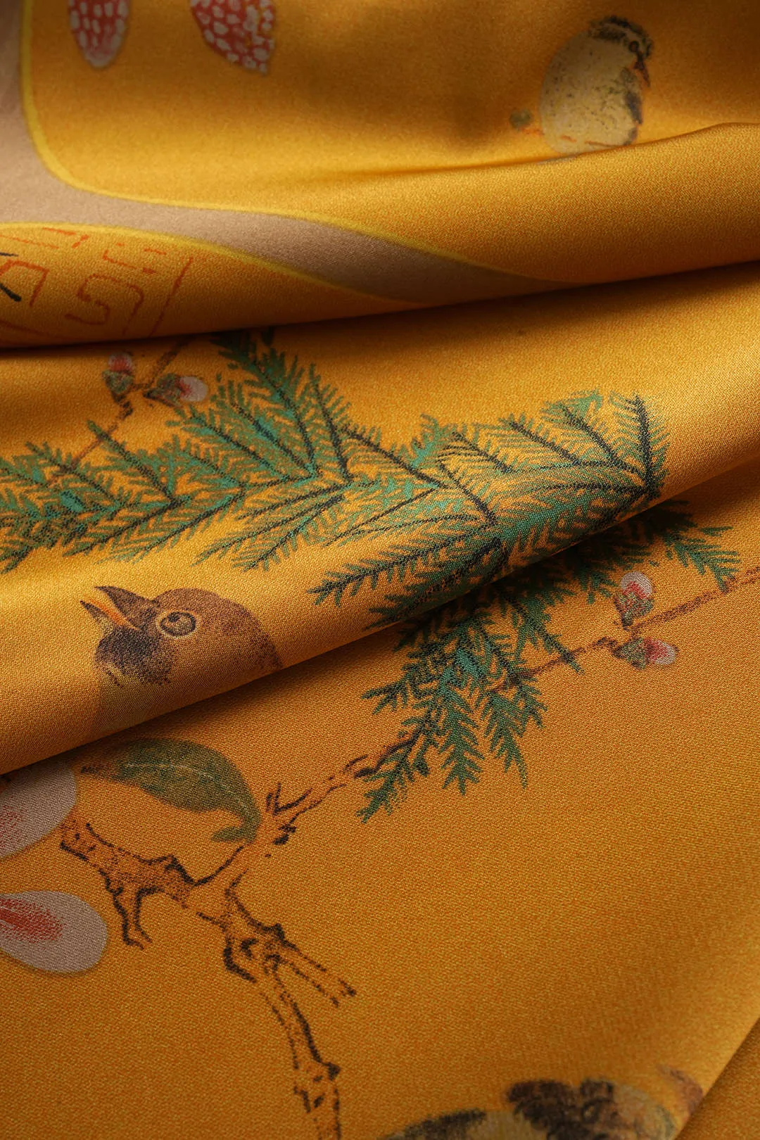 Retro print satin slips front nederdel sold by Micas product image thumbnail 3