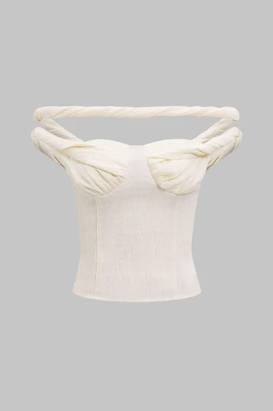 Drej knude lynlås tanktop sold by Micas