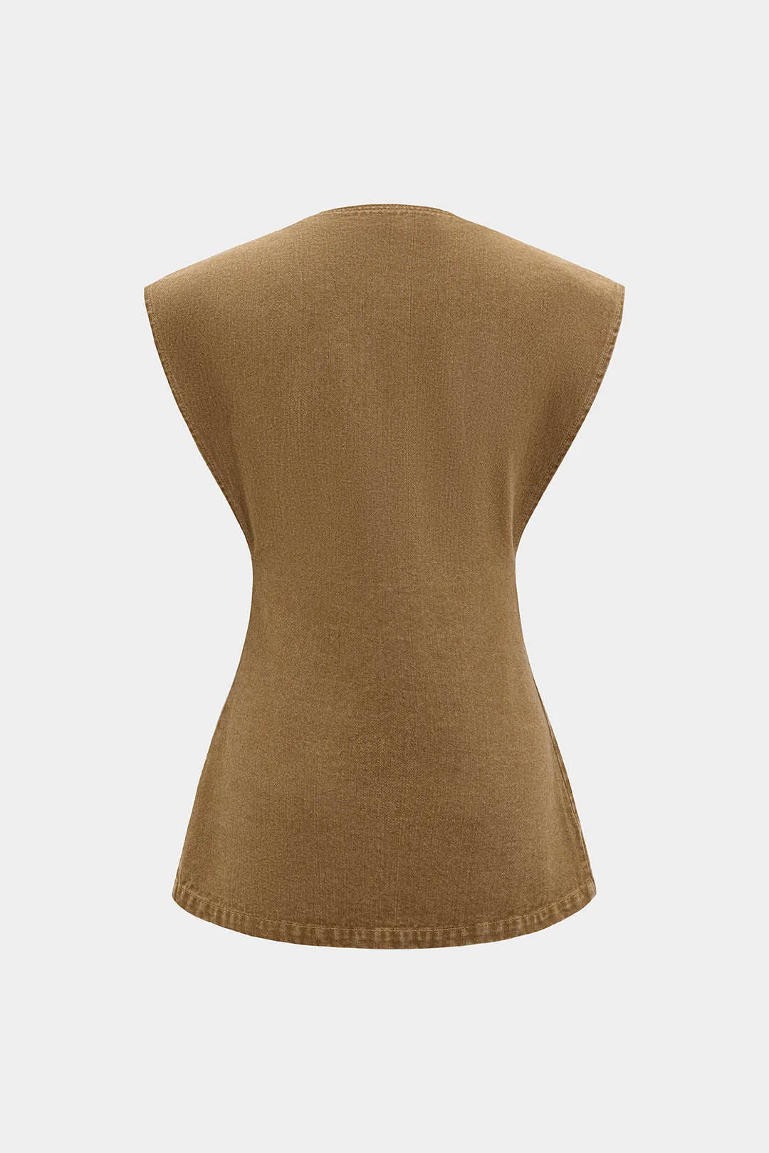 Denim v-hals lommevest sold by Micas product image thumbnail 2