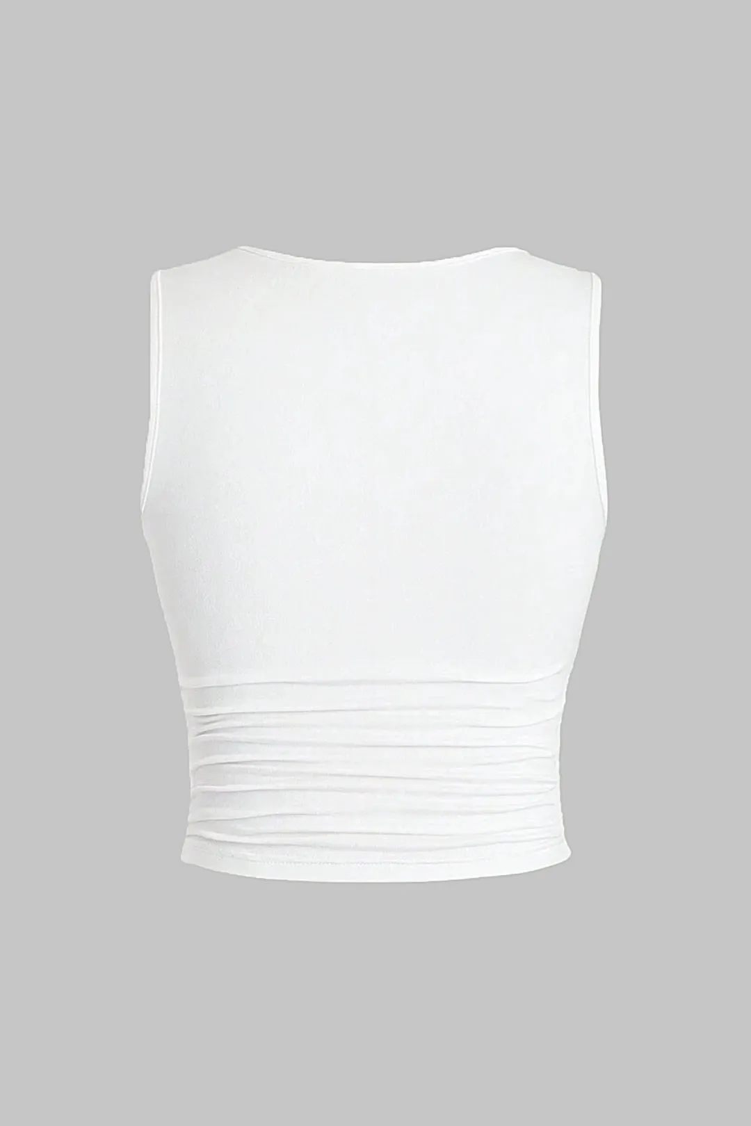 Plus størrelse brevprint ruched tank top sold by Micas product image thumbnail 2