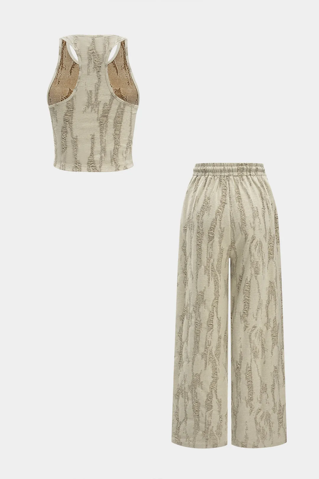 Rippet ærmeløs tank top og udture høje talje bukser sold by Micas product image thumbnail 2