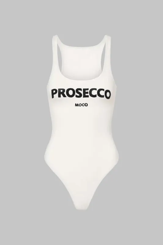 Brevprint ærmeløs slip bodysuit sold by Micas