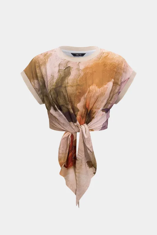 Twist Knot Short Sleeve T-shirt sold by Micas