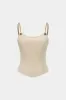 Metallic Chain Zipper Slip Cami Top sold by Micas