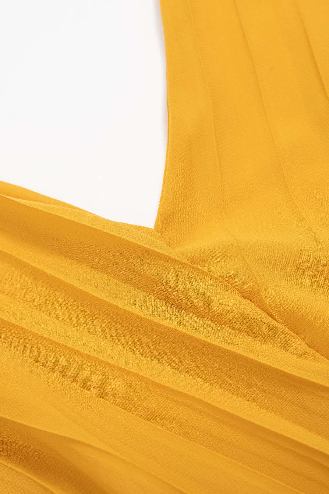 Chiffon Tie Front V-Neck Batwing Pleated Belted Short Sleeve Maxi Dress sold by Micas product image thumbnail 3