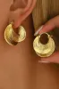 Fan-Shaped Striped Simple Earrings sold by Micas