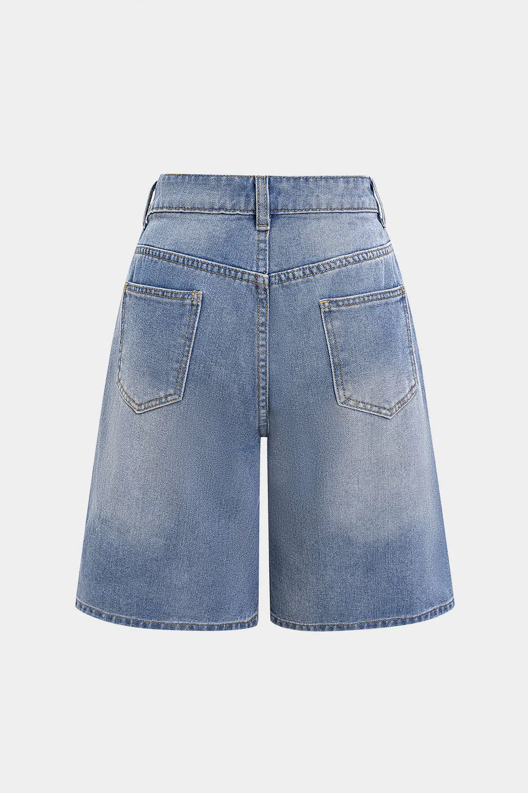 Denim Ripped Straight Leg Jorts sold by Micas product image thumbnail 2