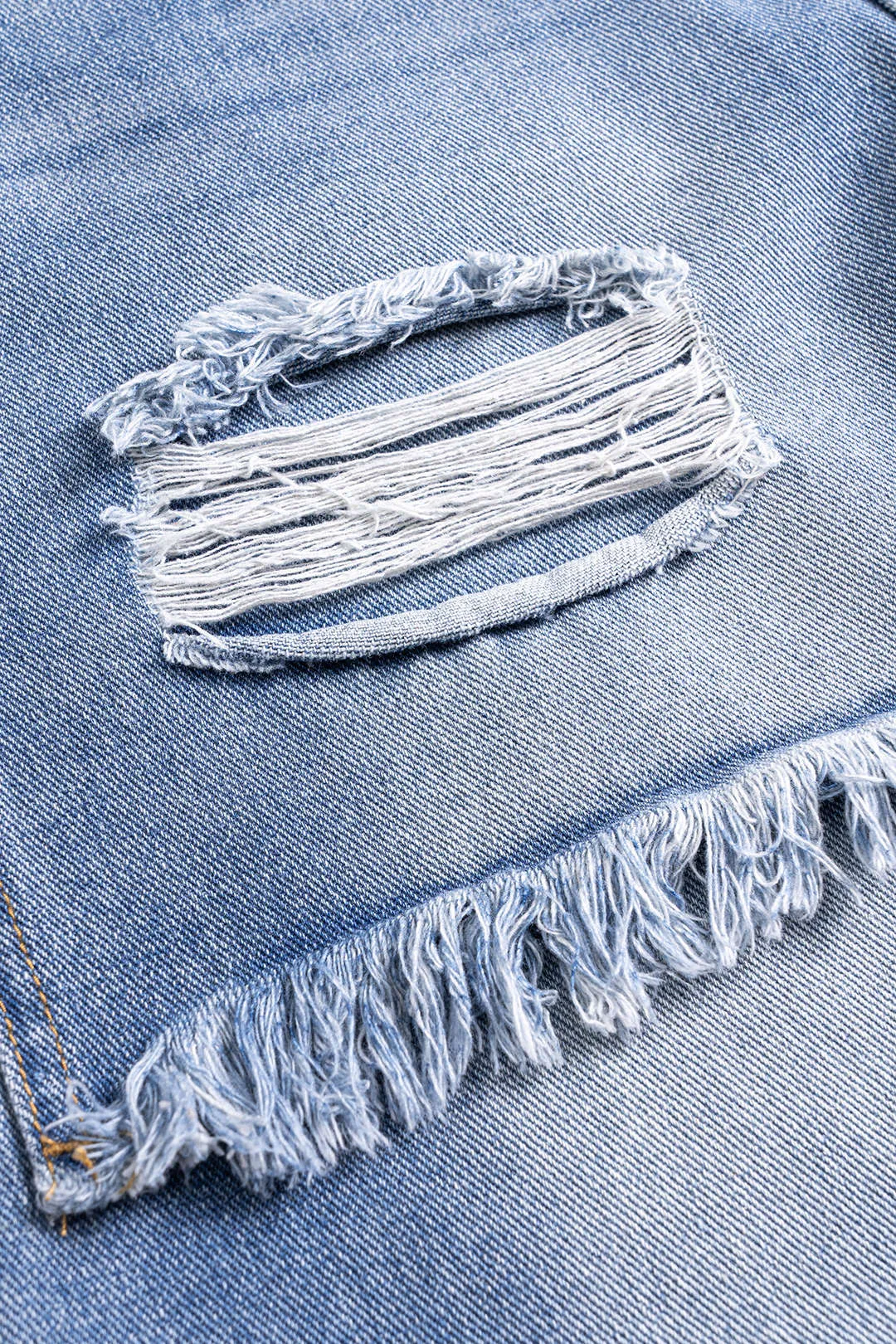 Denim Ripped Straight Leg Jorts sold by Micas product image thumbnail 3