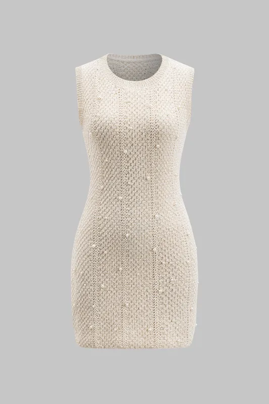Knit Pearl Sleeveless Dress sold by Micas