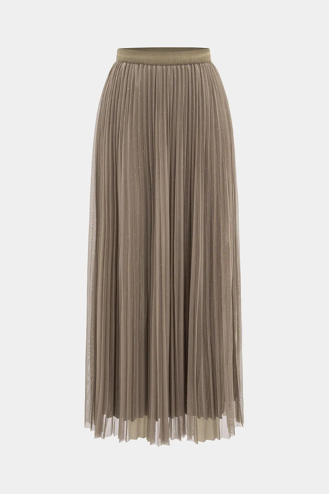 Mesh Rhinestone High Waist Skirt sold by Micas