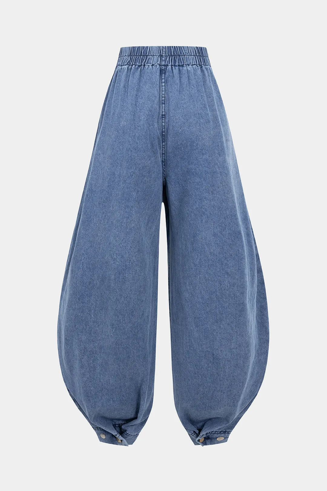 Denim High Waist Zipper Barrel Balloon Jeans sold by Micas product image thumbnail 3