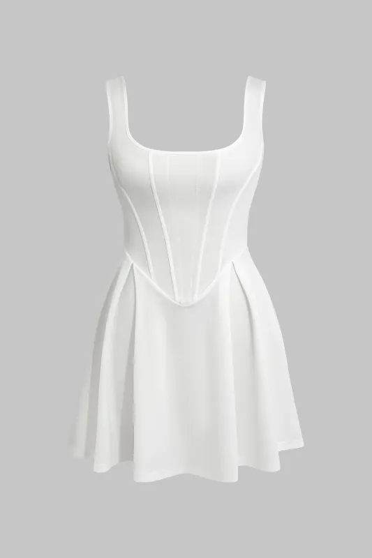 Corset Ruched Tank Sleeveless Mini Dress sold by Micas