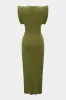 Cut Out Metallic Button Zipper Short Sleeve Maxi Dress sold by Micas