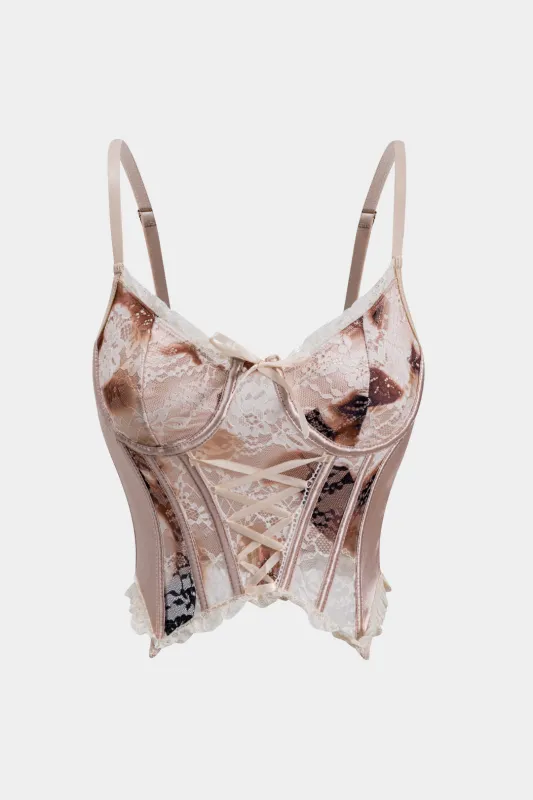 Ombre print blonder satin slip cami top sold by Micas