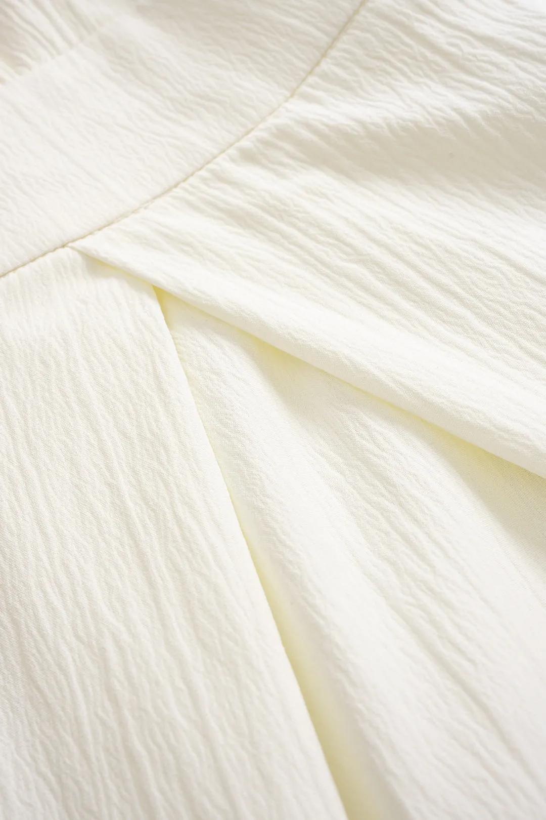 Chiffon Ruched Zipper Backless Tie-Back Wide Leg Pants Jumpsuit sold by Micas product image thumbnail 3