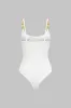Metallic Chain Sleeveless Bodysuit sold by Micas