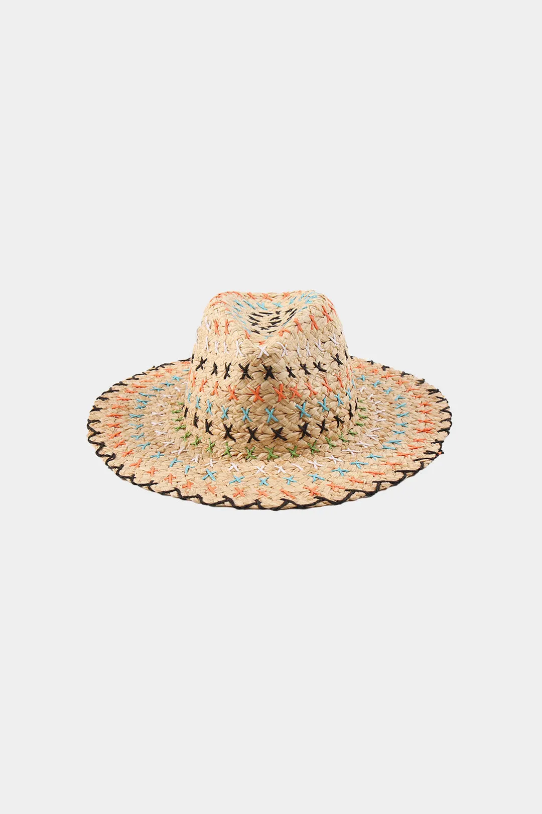 Woven Wide Brim Hat sold by Micas