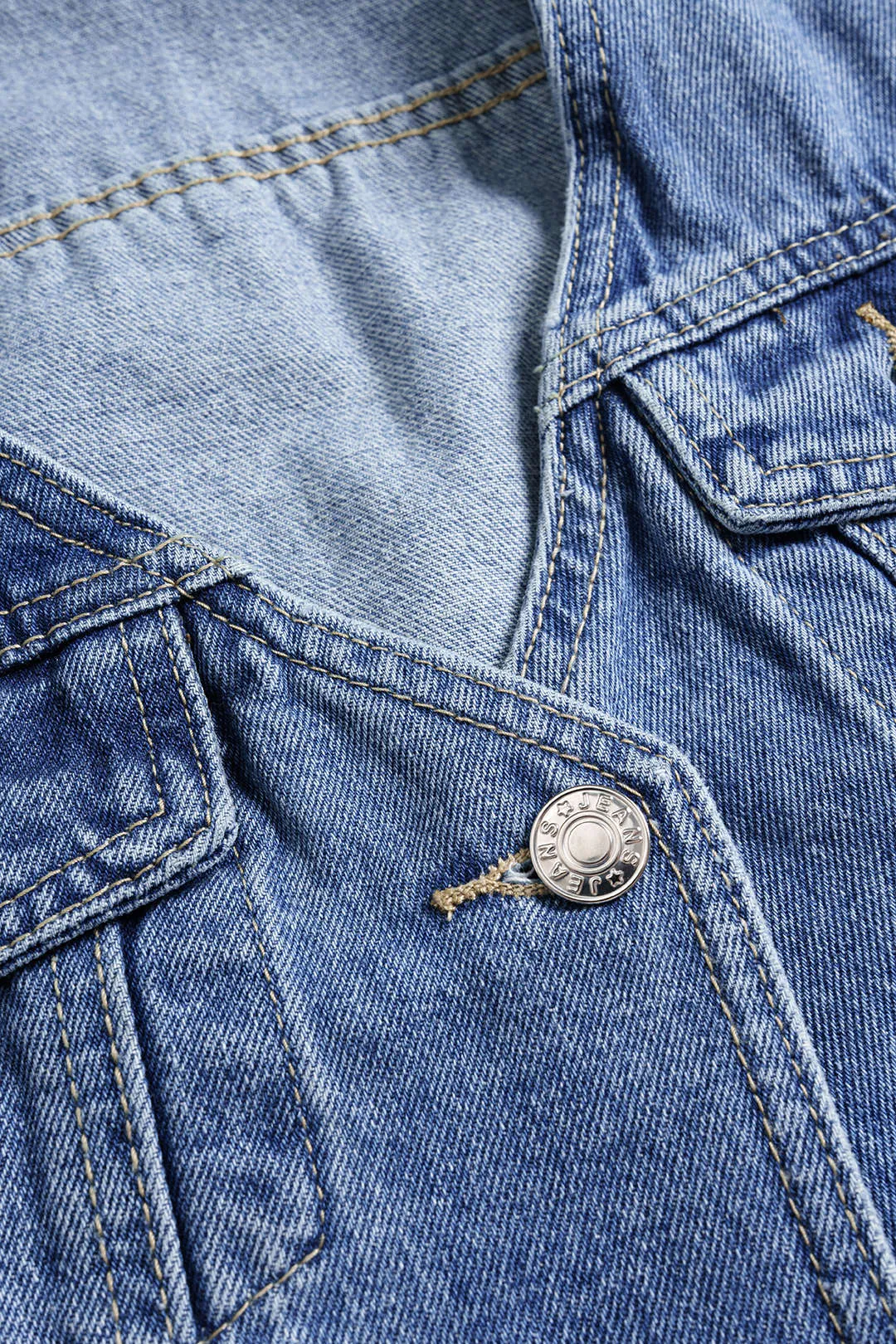 Denim V-Neck Button Vest sold by Micas product image thumbnail 4