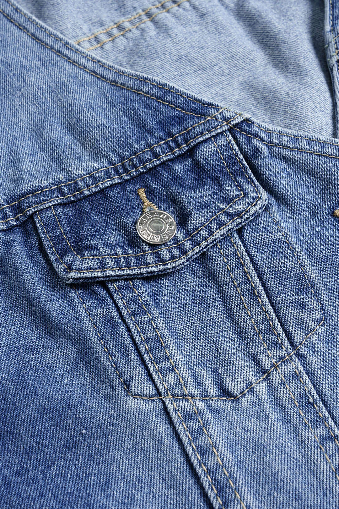 Denim V-Neck Button Vest sold by Micas product image thumbnail 3