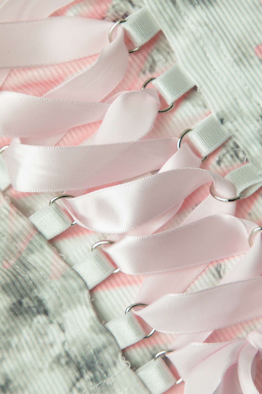 Printed Lace-up Front Tube Top sold by Micas product image thumbnail 3