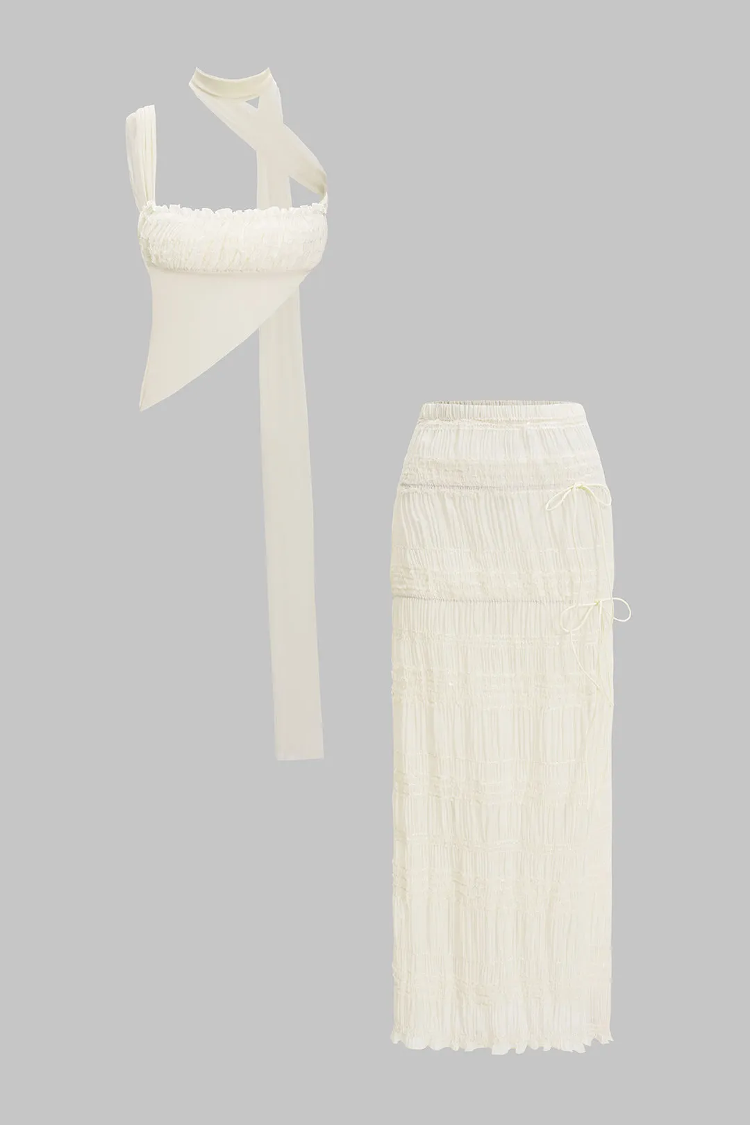 Chiffon top og nederdel sæt sold by Micas