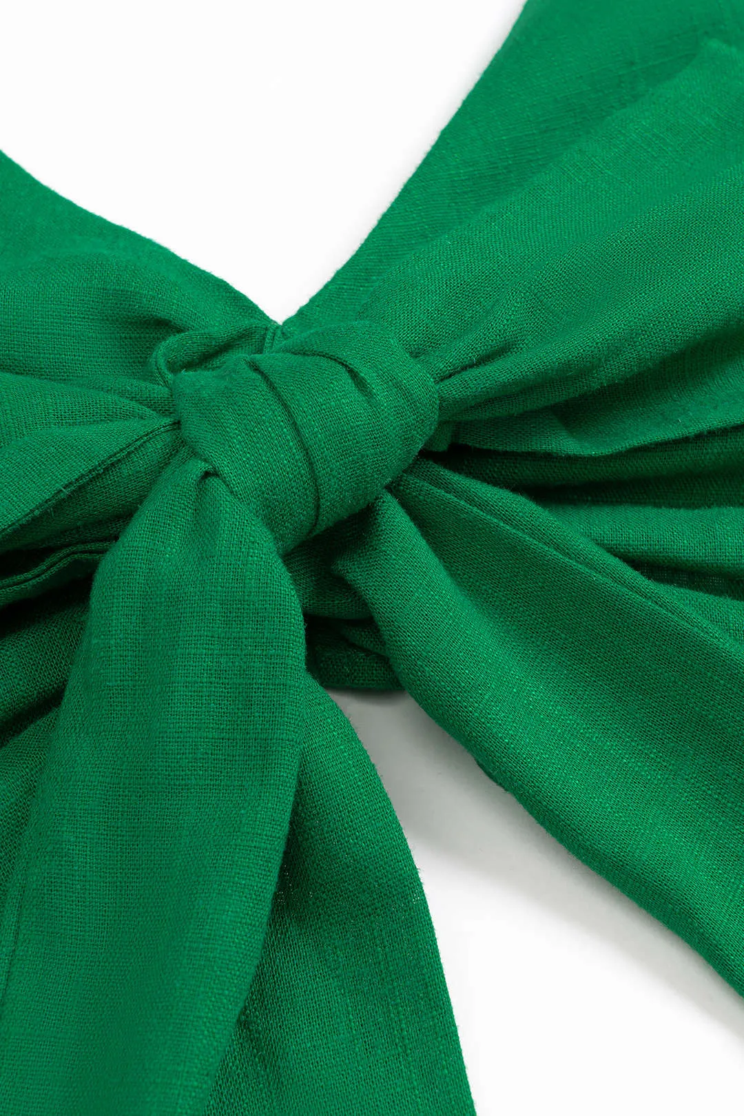 Linned V-hals halter tie-front ruched lynlås tilbage til cami top sold by Micas product image thumbnail 3