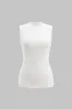 Texture Sleeveless Tank Top sold by Micas