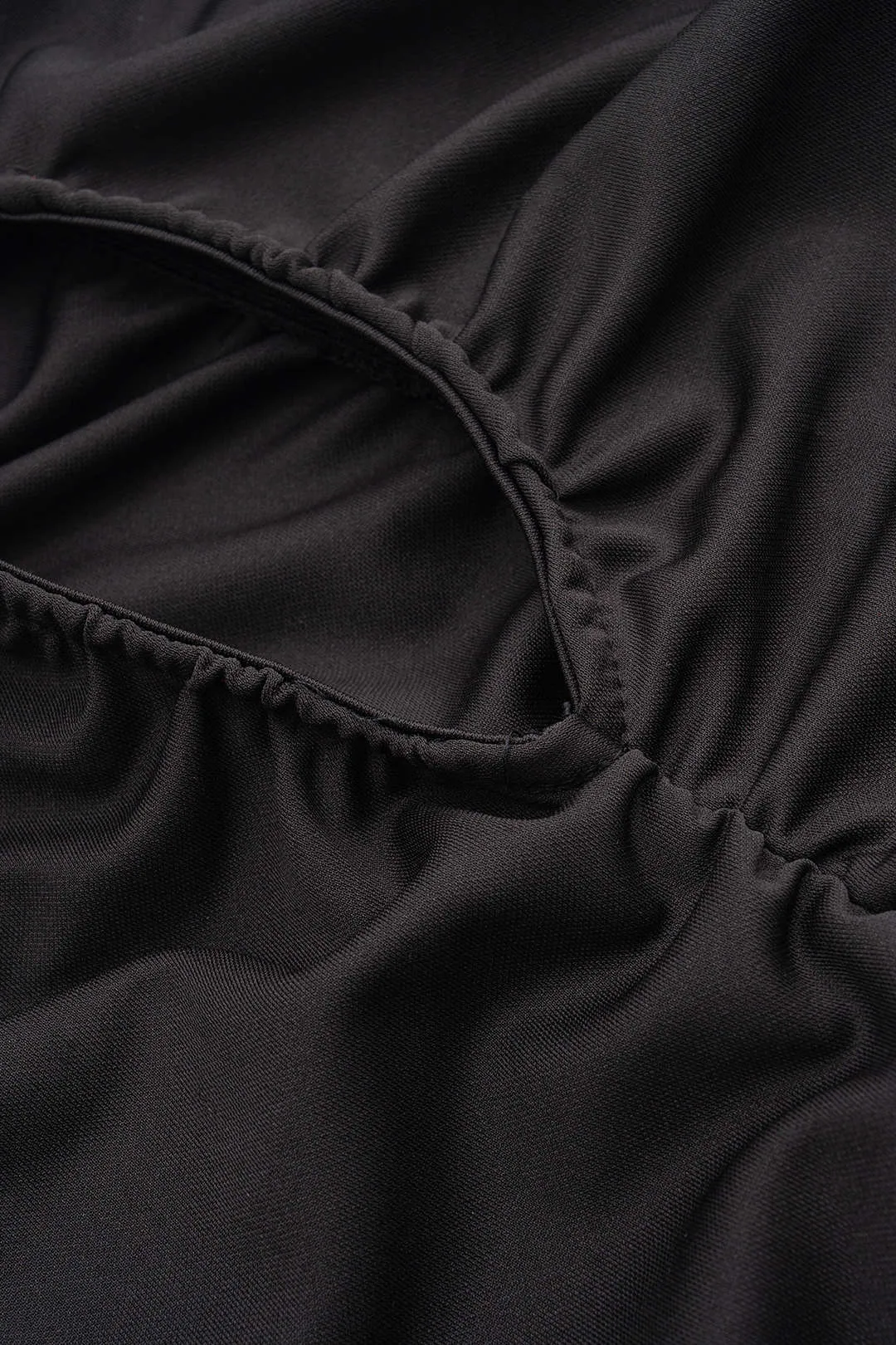 Round Neck Ruched Cut Out Short Sleeve Maxi Dress sold by Micas product image thumbnail 3