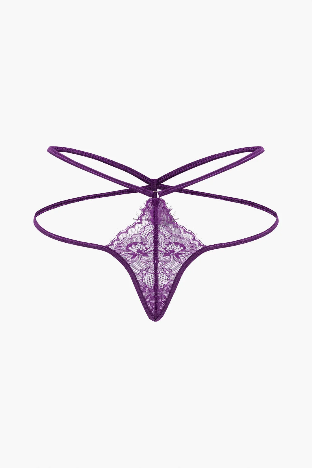 Cut Out Backless Sheer Lingerie Garter Set sold by Micas product image thumbnail 3
