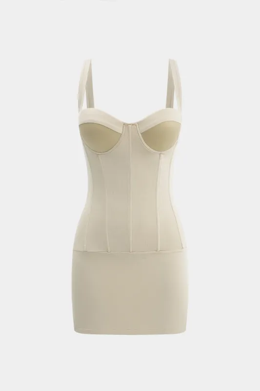 Bustier Patchwork Sleeveless Mini Dress sold by Micas