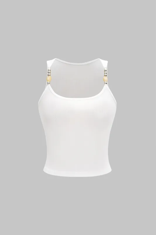 Beaded Tank Top sold by Micas