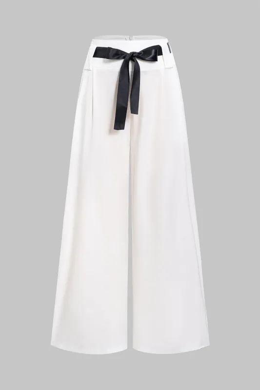 Tie-Up Wide Leg Trousers sold by Micas