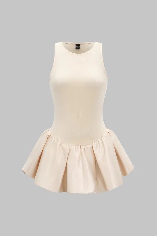 Satin Patchwork Ruched Tank Top sold by Micas