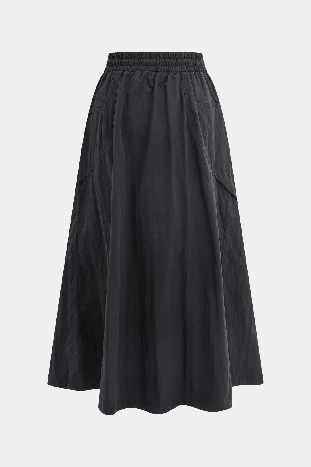 Denim Patchwork Drawstring High Waist Skirt sold by Micas product image thumbnail 2