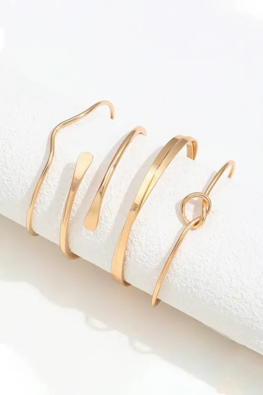 Metal Open Shape Bracelet Set sold by Micas