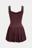 Pleated Slip Sleeveless Mini Dress sold by Micas