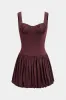 Pleated Slip Sleeveless Mini Dress sold by Micas