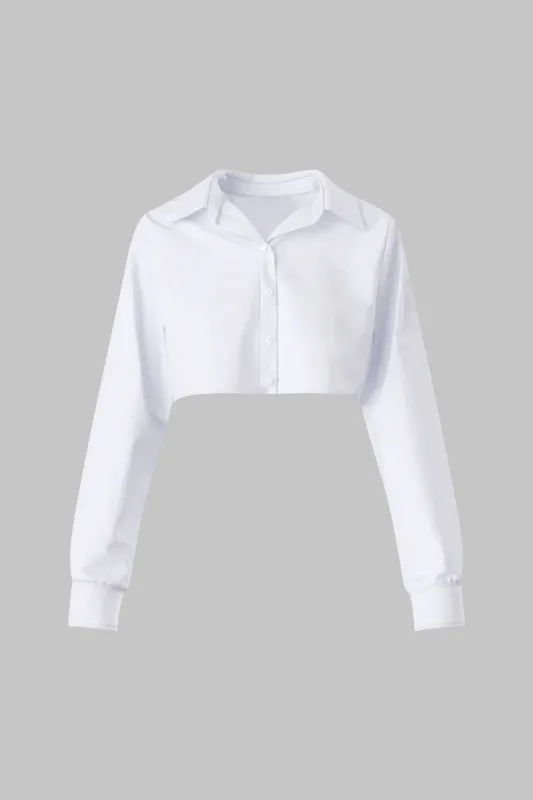 Button Ruched Long-Sleeve Shirt sold by Micas
