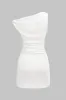 Metallic Decor Twist Knot Off Shoulder Sleeveless Mini Dress sold by Micas